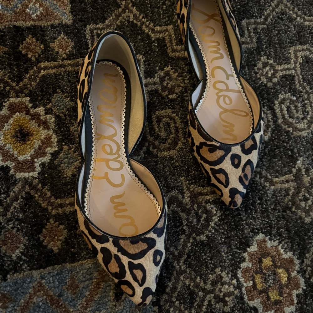 Cheetah print Sam Edelman point toe flats